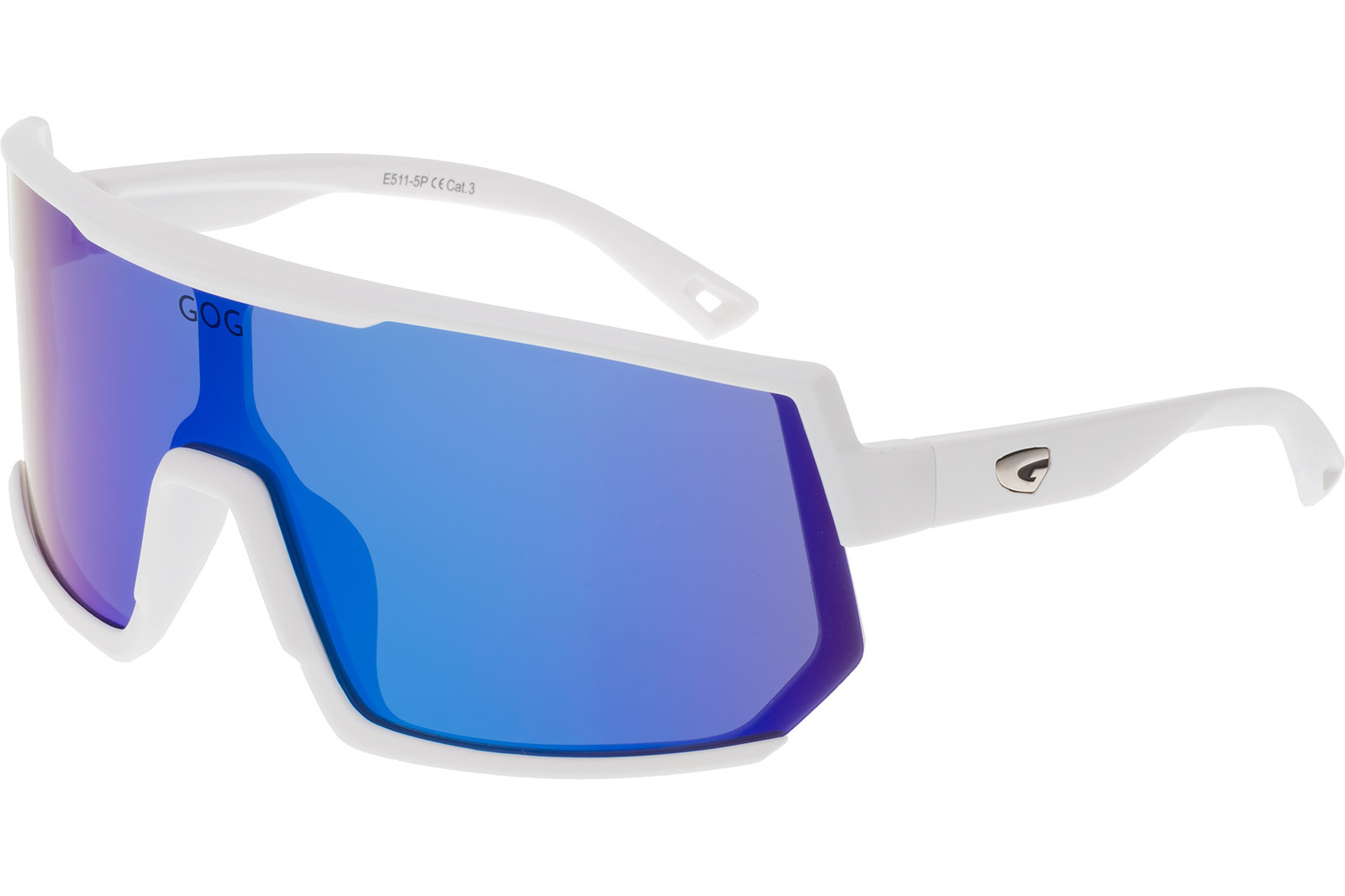 Купить Спортивные очки GOG Zeus / Matt White / Polarized Blue Lens, e511-5p 7ft.ru в интернет магазине Семь Футов