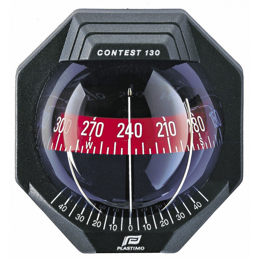Компас с конической картушкой Plastimo 17292 Contest 130 черный/красный 12-24 В 127 мм устанавливается на переборку под углом 10-25°