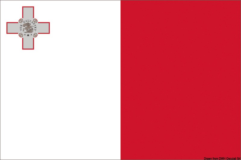Купить Флаг Мальты гостевой 50 х 75 см, Osculati 35.439.04 7ft.ru в интернет магазине Семь Футов
