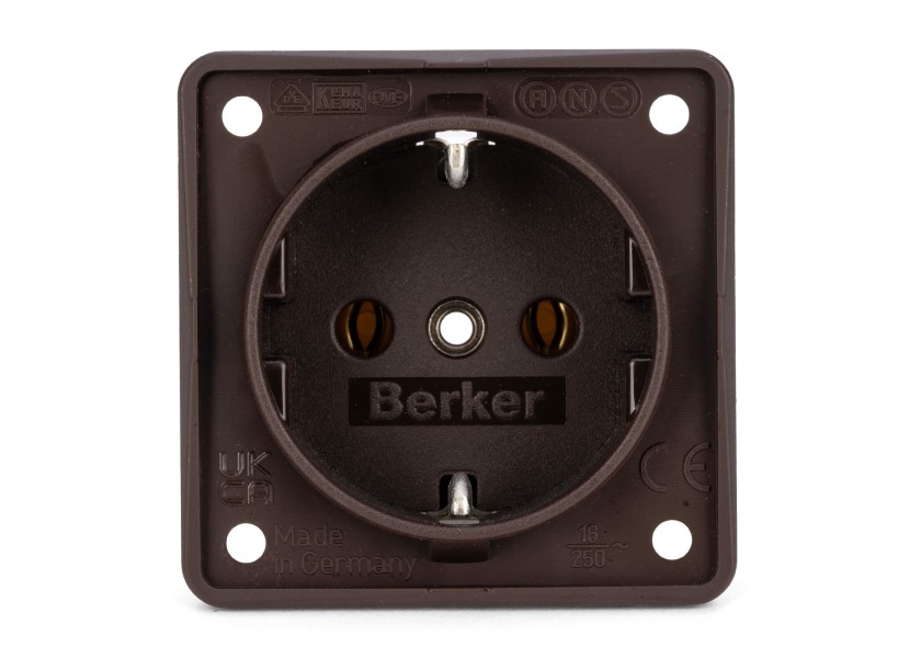 Купить BERKER 941852501 INTEGRO FLOW Розетка/коричневый, матовый 48471-bvs 7ft.ru в интернет магазине Семь Футов