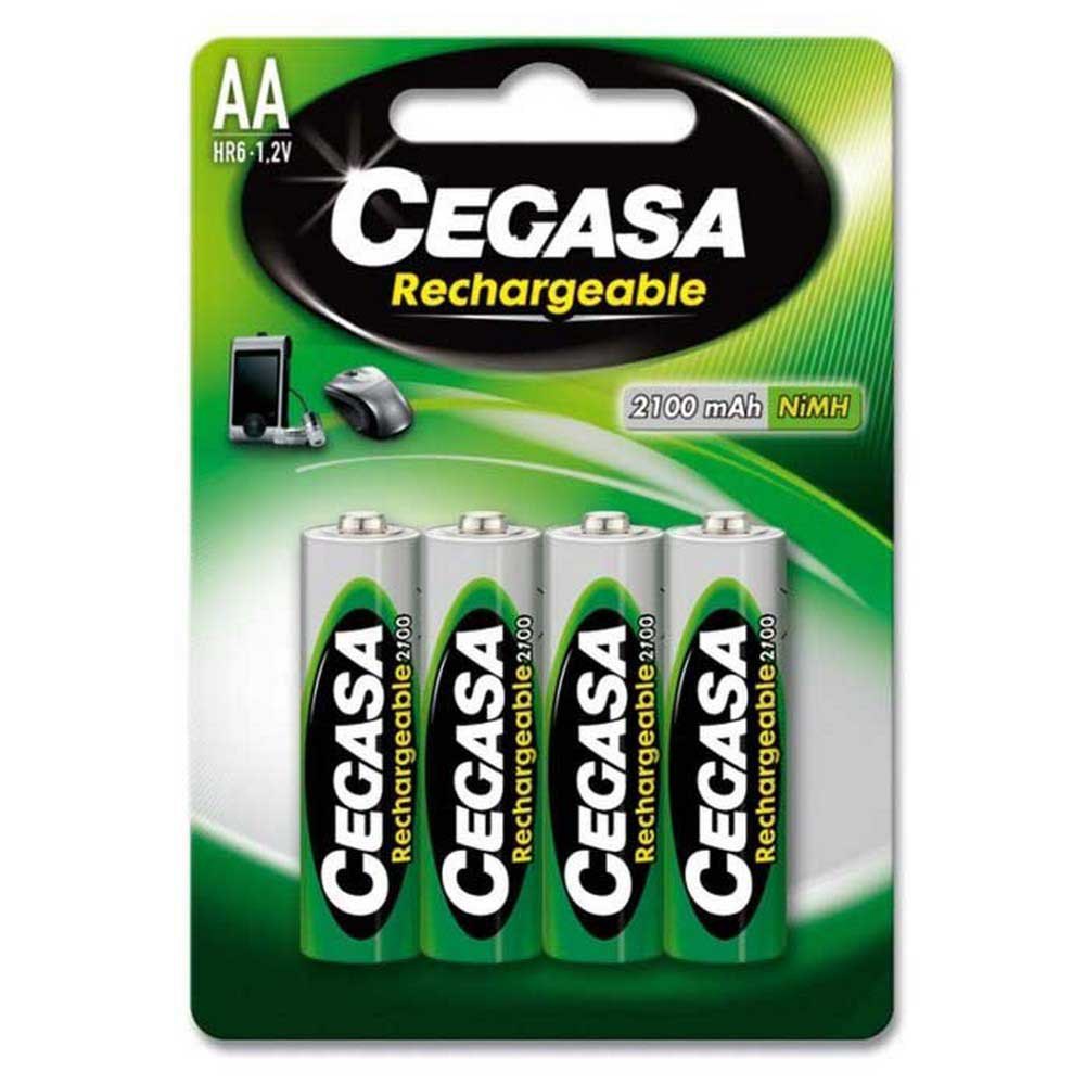 Cegasa 104370 1x4 Перезаряжаемые батарейки типа АА Серебристый Green / Silver