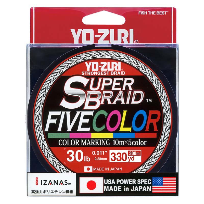 Yo-Zuri 337773 Superbraid™ Fivecolor 300 m Плетеный  Multicolour 0.410 mm