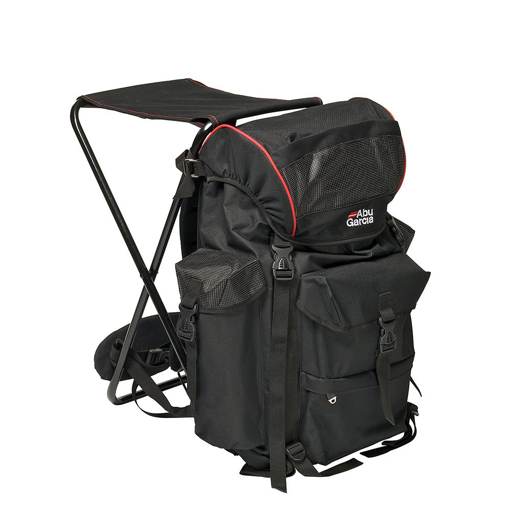 Abu Garcia, рюкзак-стул Rucksack Deluxe, 62x40x55см, 35л, Black/Red