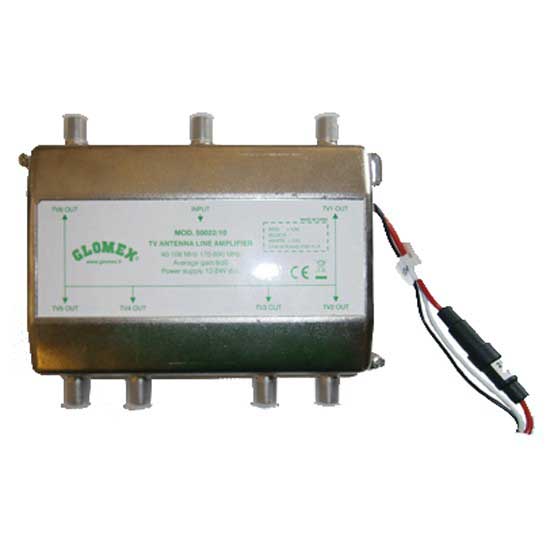 Glomex GLO50022/10 6 Way Line Amplifier Зеленый  Silver For V9150 