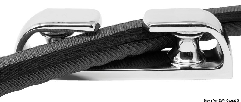 Купить Протектор троса чёрный Cordura Chafe из ткани кордура 600 мм для тросов 12 - 16 мм, Osculati 06.317.01 7ft.ru в интернет магазине Семь Футов