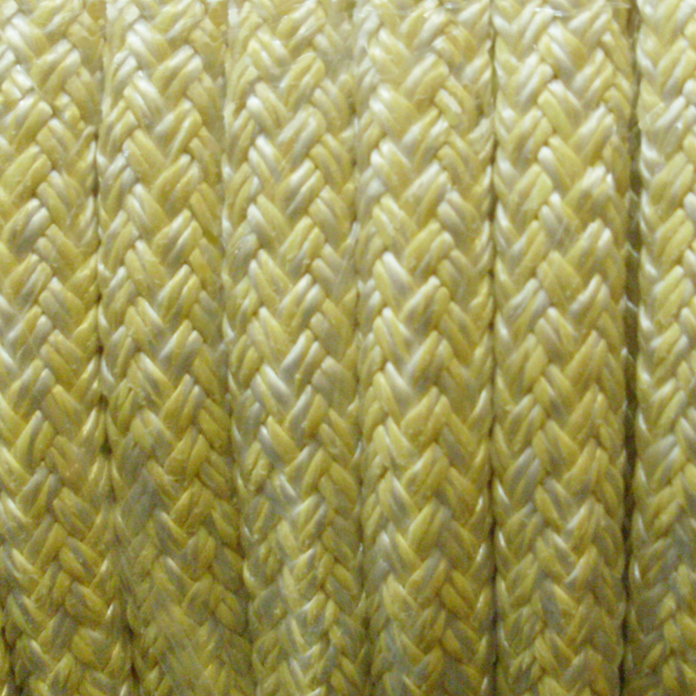 Трос плетеный для крепления кранцев из волокна Kevlar/Pes HT Benvenuti KEW/PES-COVER-W/Y-9 Ø9мм белый/желтый