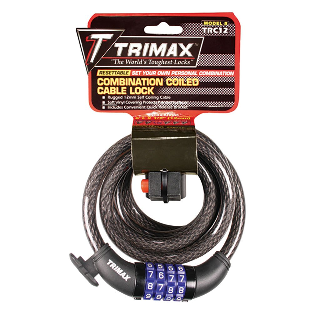 Trimax locks 255-TRC126 Quadra плетеные замки 6´ Серебристый Black
