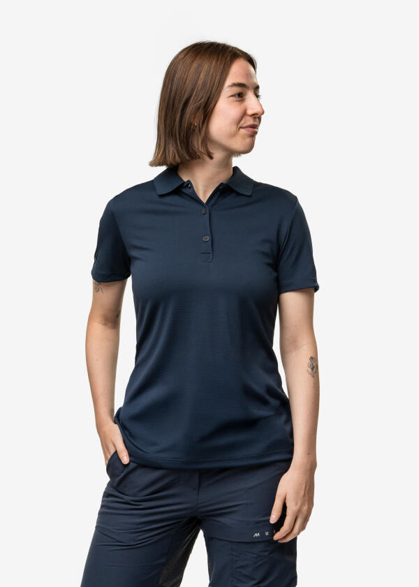 Купить MUSTO 82443_597-14 Женская рубашка-поло Evolution Crew SUNBLOCK / темно-синий / Размер одежды: 42 7ft.ru в интернет магазине Семь Футов