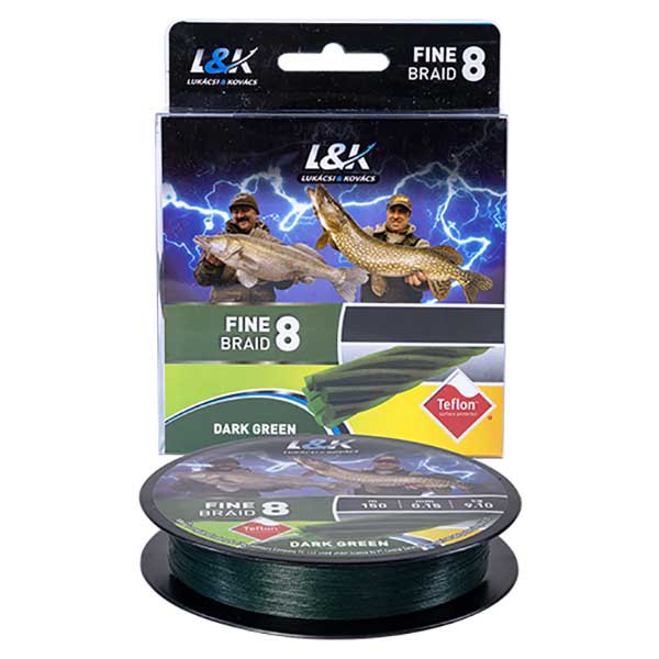 L&k 30918025 Fine 8 150 m Плетеный  Dark Green 0.250 mm