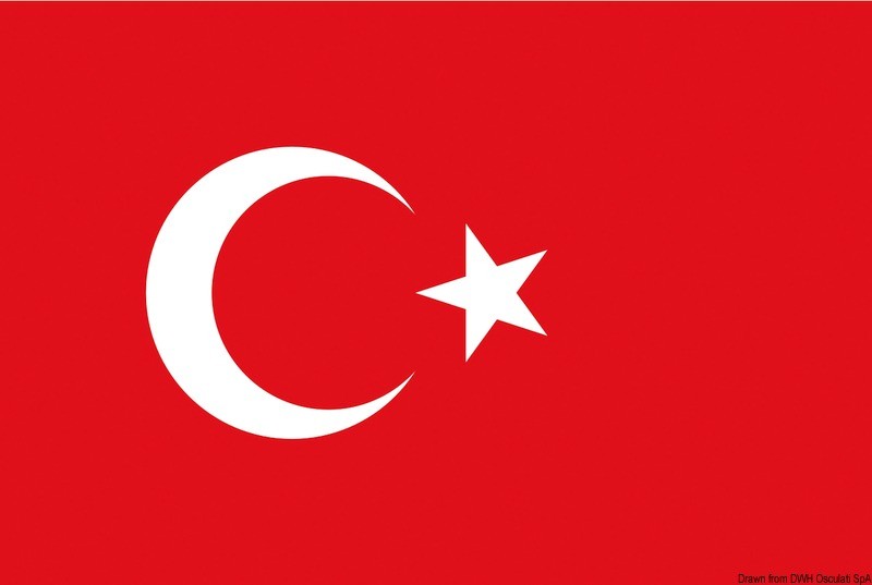 Купить Флаг Турции гостевой 20 х 30 см, Osculati 35.442.01 7ft.ru в интернет магазине Семь Футов