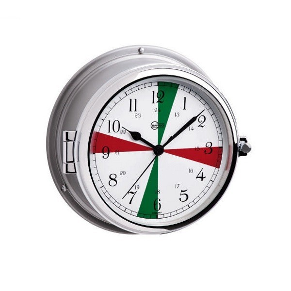 Часы-иллюминатор кварцевые секторные Barigo Professional 587CREDFS 180x70мм Ø150 из хромированной нержавеющей стали