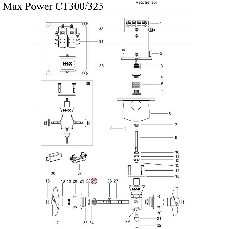 Базовая шестерня Max Power 310416 для ПУ CT300/325/HYD300/325