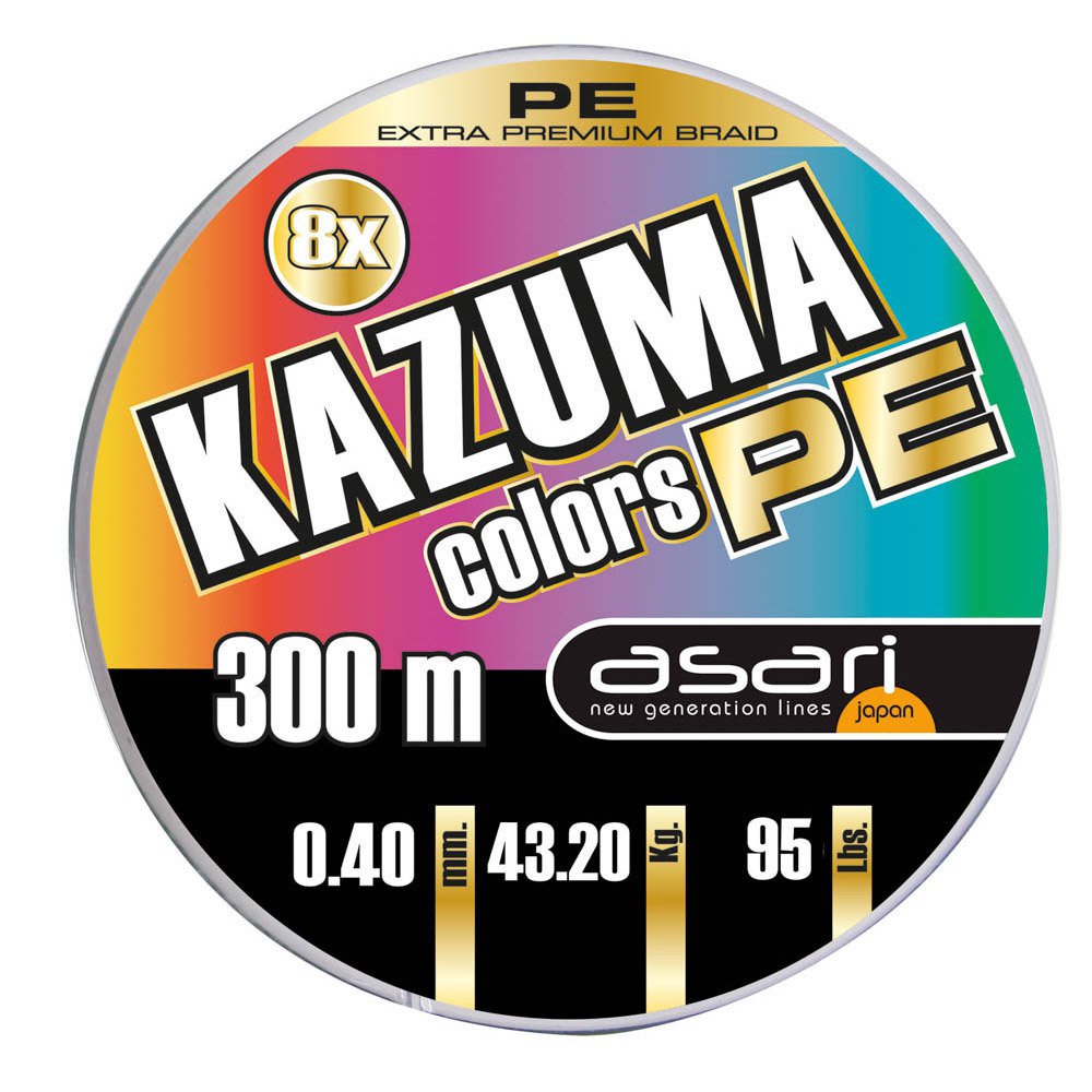 Asari LACP30040 Kazuma Pro Colors PE 8X 300 M Линия Многоцветный Multicolor 0.400 mm 