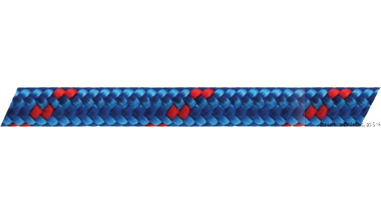 Купить Трос двойного плетения синий из полиэфира высокой прочности 200 м диаметр 8 мм, Osculati 06.474.08 7ft.ru в интернет магазине Семь Футов