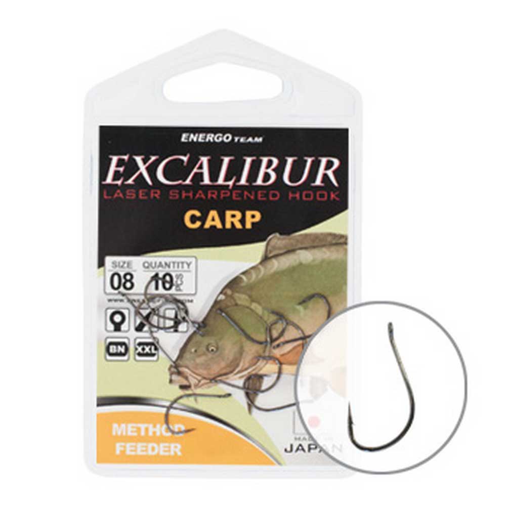 Excalibur 47065012 Method Feeder Крючки С Одним Глазком Бесцветный 12
