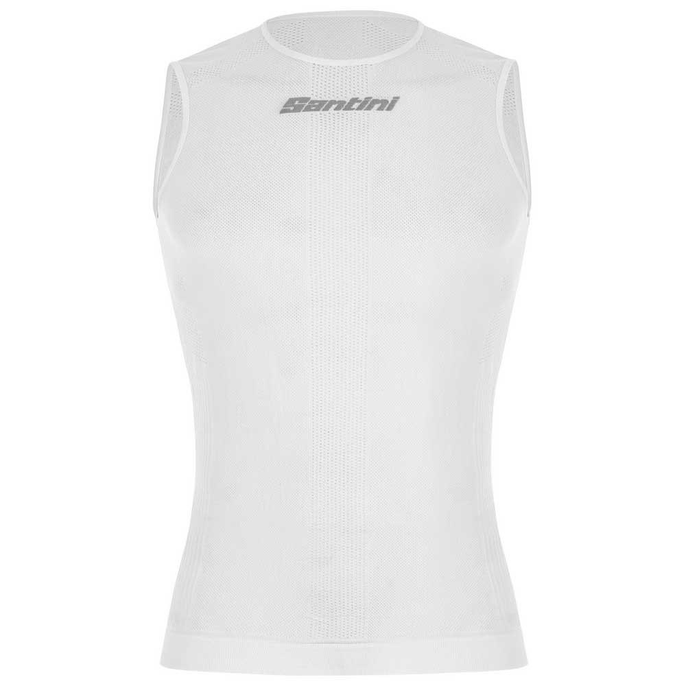 Santini BM002GLLRETE-BI-XL Безрукавная базовая футболка Rete Ergo-Fit Белая White XL