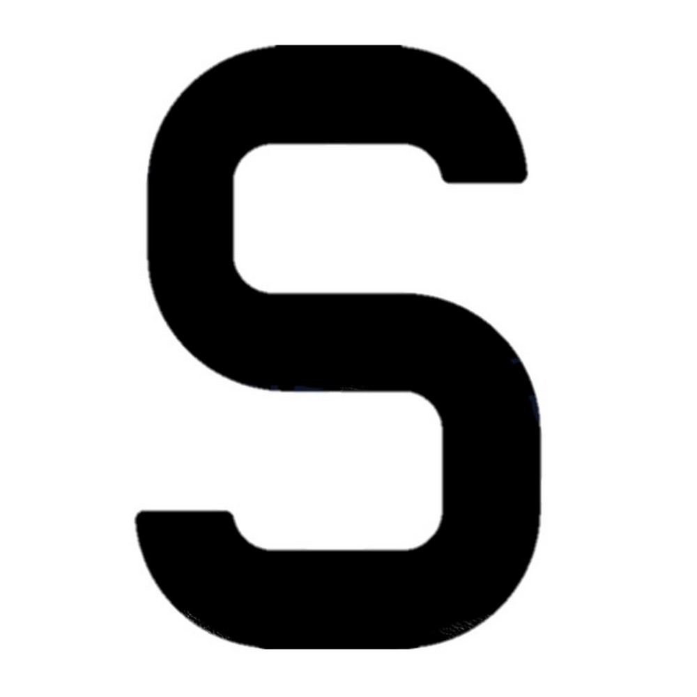 Регистрационная буква "S" из самоклеящейся ткани Bainbridge SL380BKS 380 мм черная