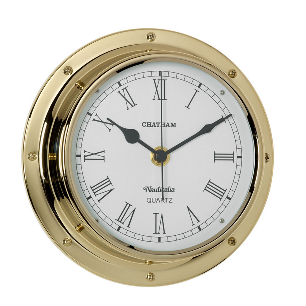 Часы Nauticalia Chatham 6766 Ø180мм 40мм из полированной латуни и пластика