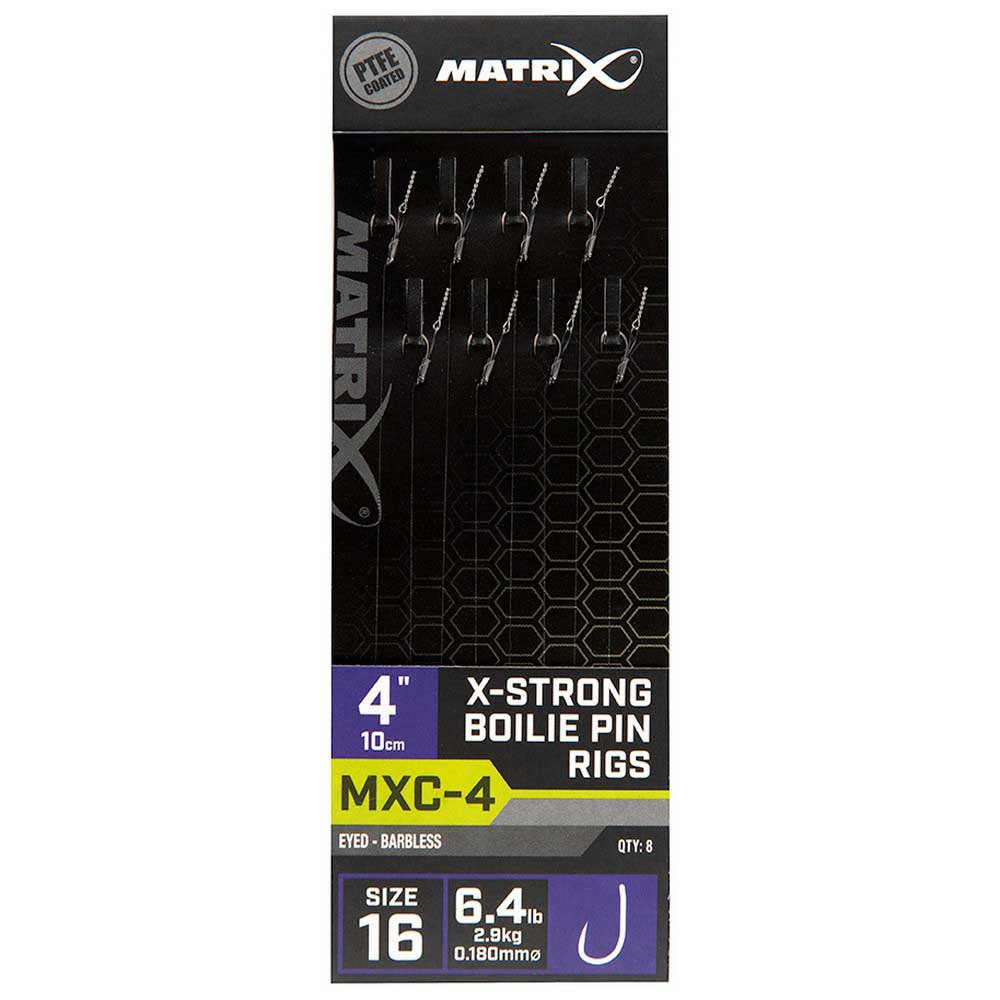 Matrix fishing GRR076 MXC-4 16 X-Strong Boilie Pin Лидер Серебристый Clear 0.180 mm 