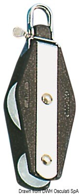Купить Лонготакельный блок на усиленных шарикоподшипниках с универсальной головкой Viadana Wind Speed 45 мм 370 - 950 кг 10 мм, Osculati 55.079.10 7ft.ru в интернет магазине Семь Футов