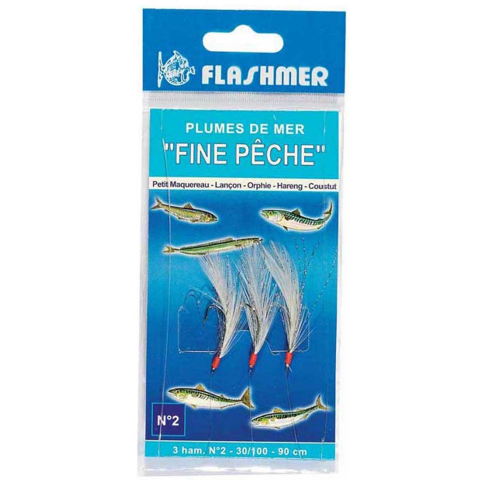 Flashmer FP32W Fine Peche Рыболовное Перо 3 крючки Многоцветный Multicolor 2 