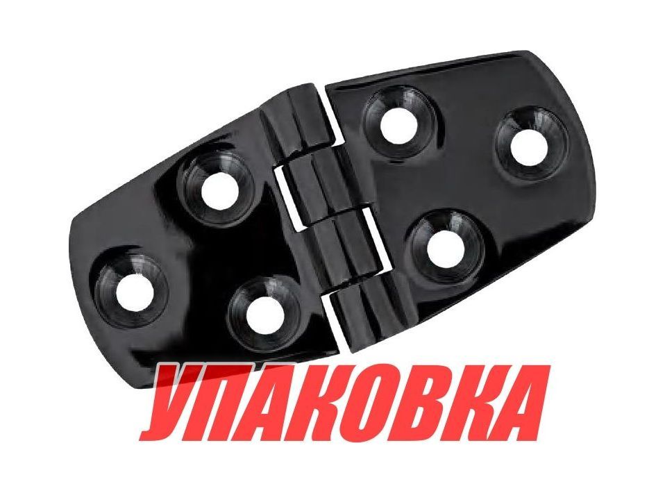 Купить Петля 76х38 мм (3"X1-1/2"), цвет черный (упаковка из 10 шт.) Marine Rocket MR80203BP_pkg_10 7ft.ru в интернет магазине Семь Футов