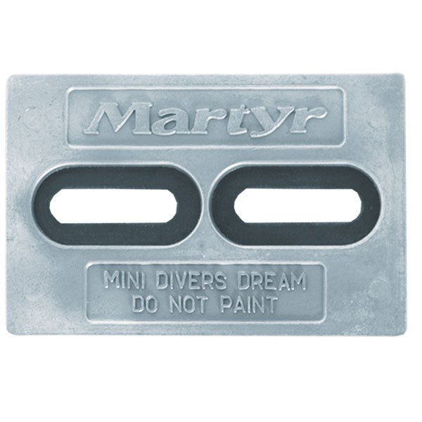 Martyr anodes 194-CMDIVERM Mini Diver Оцинкованный анод корпуса Серый Grey 30.48 x 15.24 x 1.27 cm 