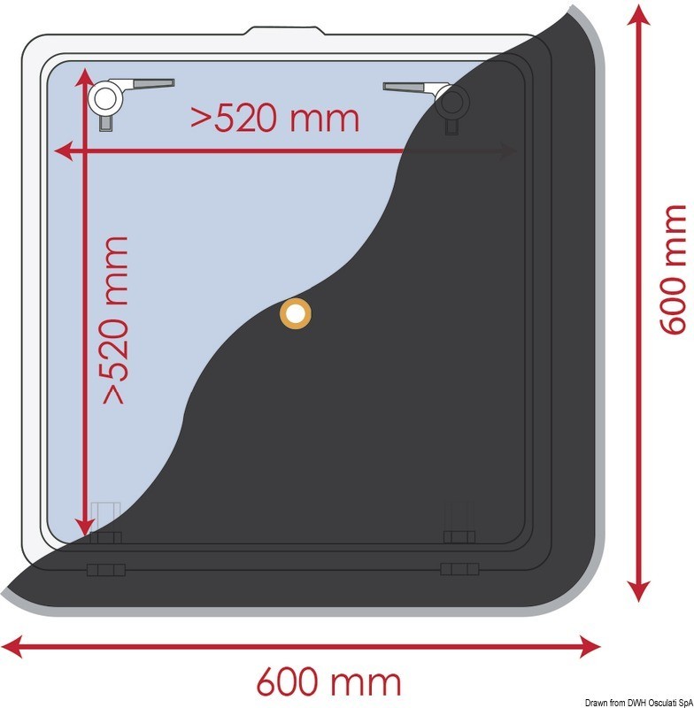 Купить Blind 600 x 600 mm, 19.364.01 7ft.ru в интернет магазине Семь Футов