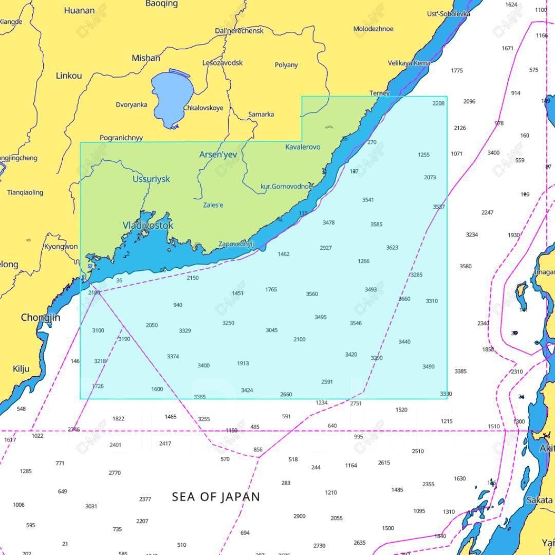Карта 4D Кенсонский залив-Пластун C-MAP D009_