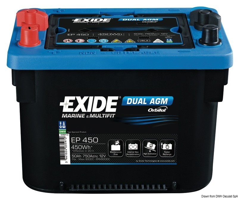 Купить Exide Maxxima services and starting battery 50 Ah, 12.406.03 7ft.ru в интернет магазине Семь Футов