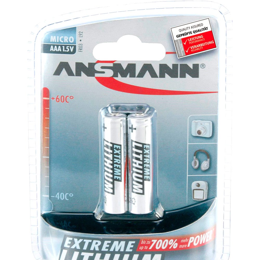 Ansmann 5021013 Micro AAA LR 03 Extreme 1x2 Micro AAA LR 03 Extreme Аккумуляторы Серебристый Silver
