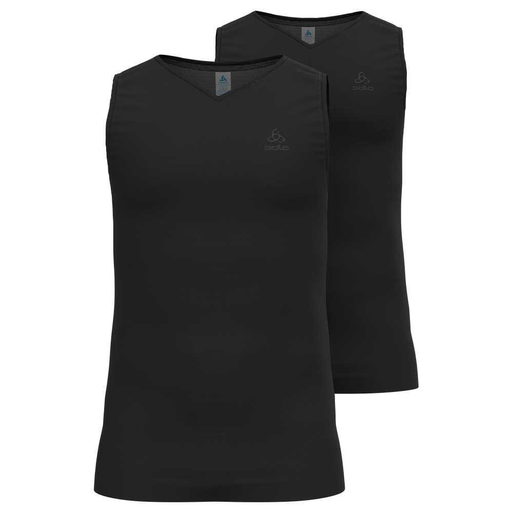 Odlo 141382-15000-XXL Безрукавная базовая футболка Active F-Dry Light Eco Sports 2 Единицы Черный Black 2XL