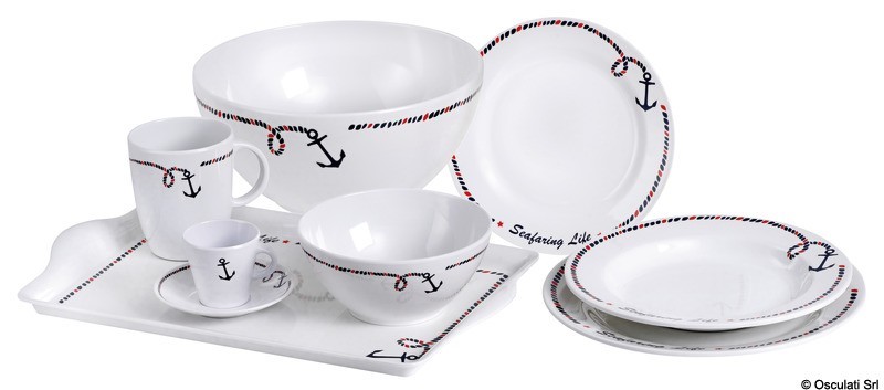 Купить Набор мелких тарелок Ancor Line 25 см 6 штук, Osculati 48.444.01 7ft.ru в интернет магазине Семь Футов
