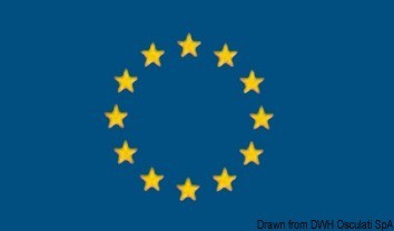 Купить Флаг Европейского союза из полиэфирного флагдука 30 х 45 см, Osculati 35.461.02 7ft.ru в интернет магазине Семь Футов
