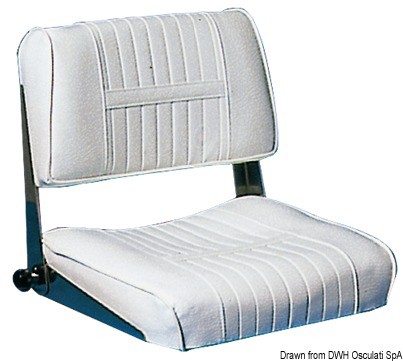 Купить Анатомическое сиденье с откидной спинкой 400 х 450 мм, Osculati 48.415.00 7ft.ru в интернет магазине Семь Футов
