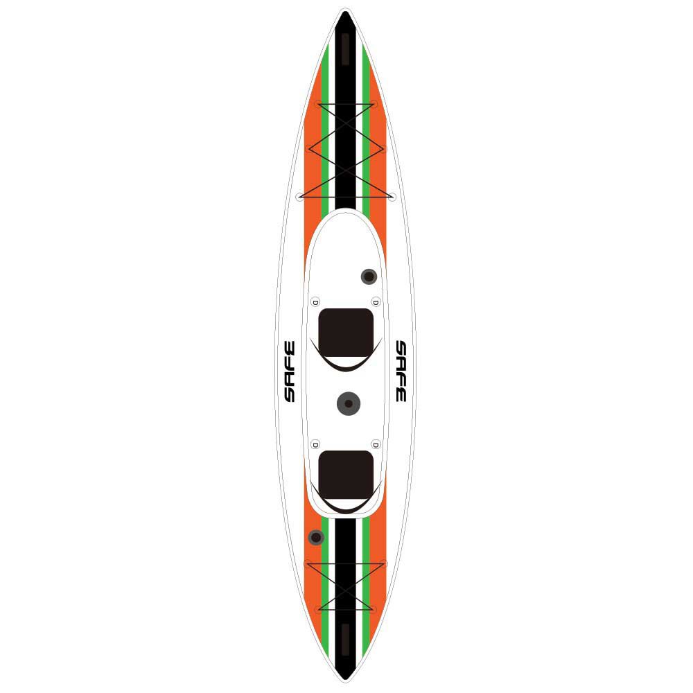 Safe waterman HC100.005 Apache Каяк Оранжевый  White / Orange / Green 426 x 90 cm 