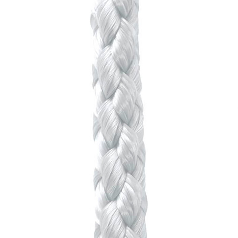 Poly ropes POL2209043350 Silkelina 200 m Плетеная веревка из полиэстера Белая White 5 mm 