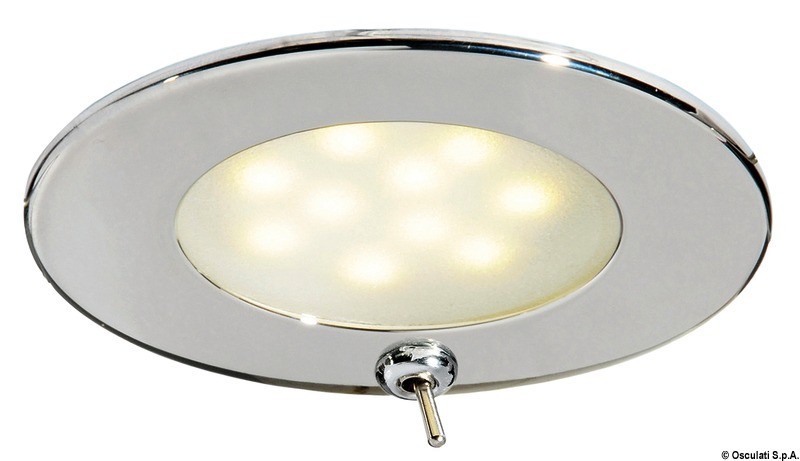 Купить Встраиваемый LED светильник Atria 12/24В 2Вт 215Лм белый свет c выключателем, Osculati 13.447.02 7ft.ru в интернет магазине Семь Футов