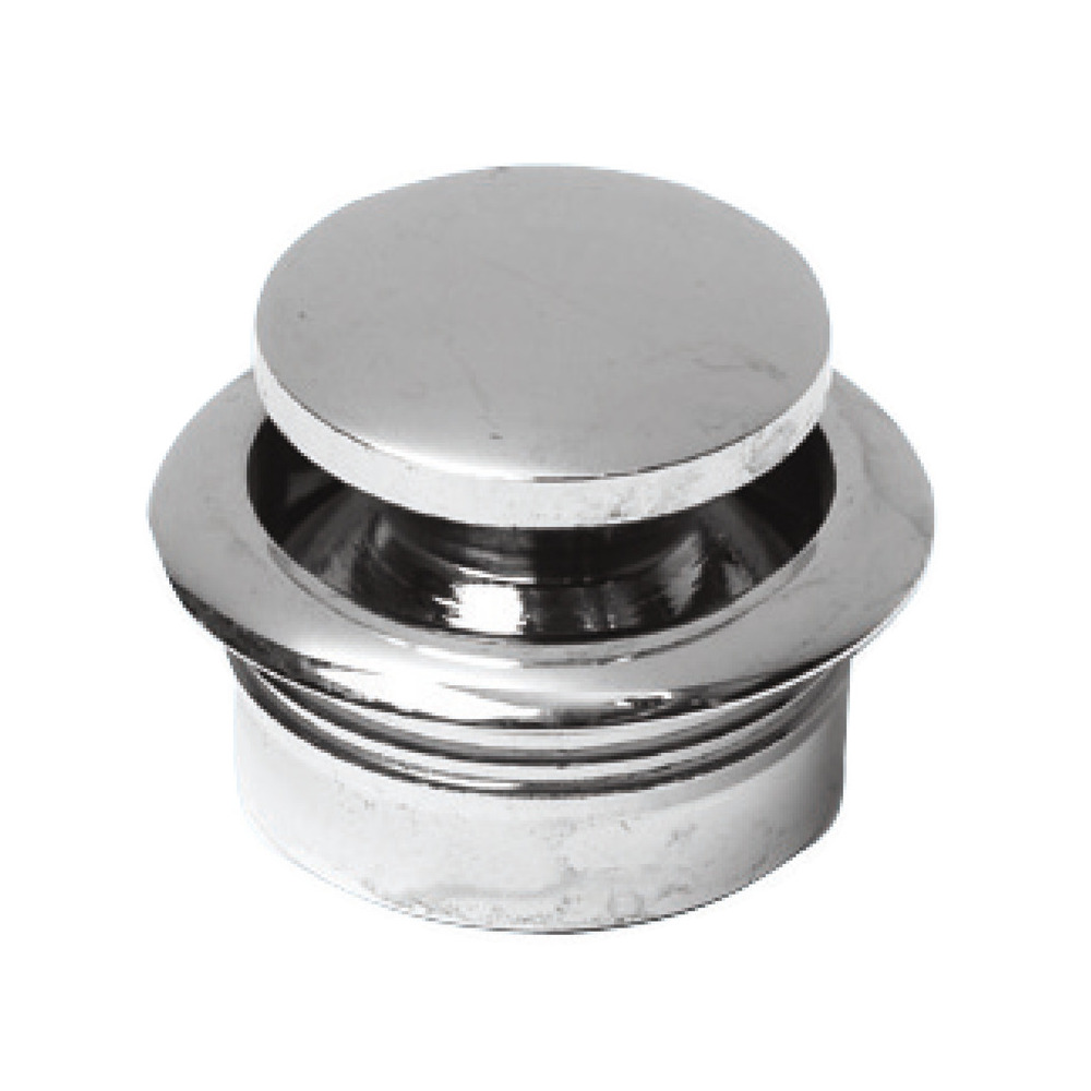 Ручка-кнопка с кольцом из хромированной латуни 34x23,5 мм толщина стенки до 16 мм, Osculati 38.181.02