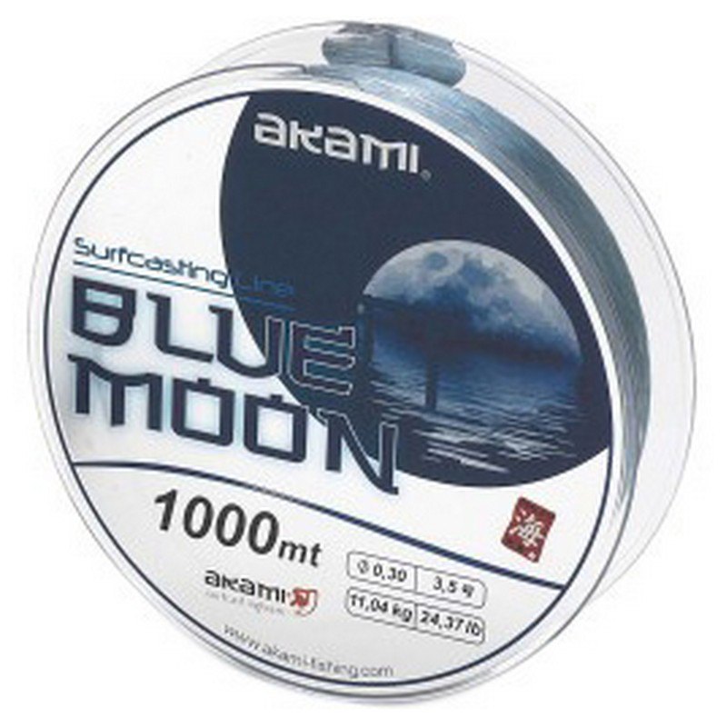 Рыболовная леска мононить Akami Blue Moon 055220 Ø0,20мм 1000м 6,06кг из голубого нейлона