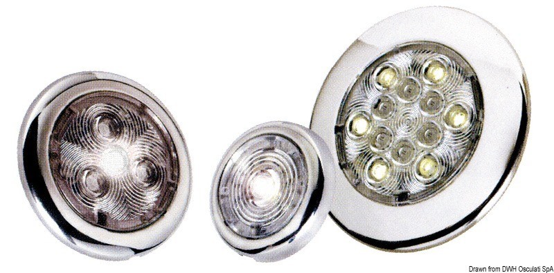 Купить Накладной 1 LED светильник Attwood 6342SS7 12В 1.1Вт белый свет накладка из нержавеющей стали, Osculati 13.634.20 7ft.ru в интернет магазине Семь Футов