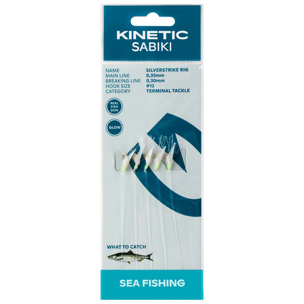 Kinetic F102-142-003 Sabiki SilverStrike Рыболовное Перо 12 Многоцветный Fishskin / Flash