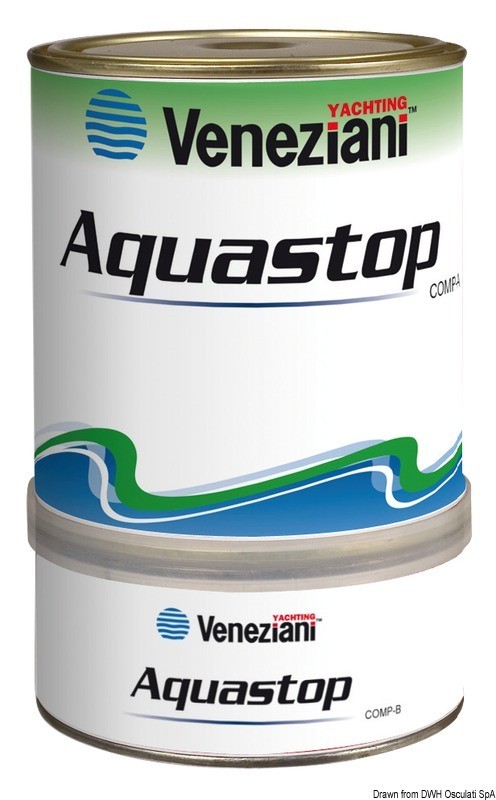 Купить Грунтовка-подложка голубая прозрачная Veneziani Aquastop 5 м2/л 0,75 л, Osculati 65.023.00 7ft.ru в интернет магазине Семь Футов