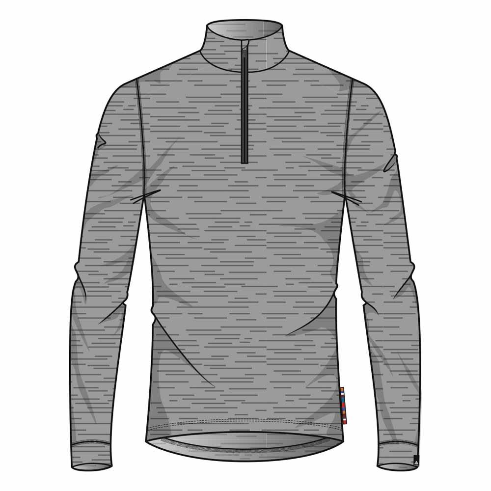 Odlo 110802-10420-XXL Базовый слой с длинным рукавом Natural 100% Merino Warm Серый Grey Melange / Grey Melange 2XL