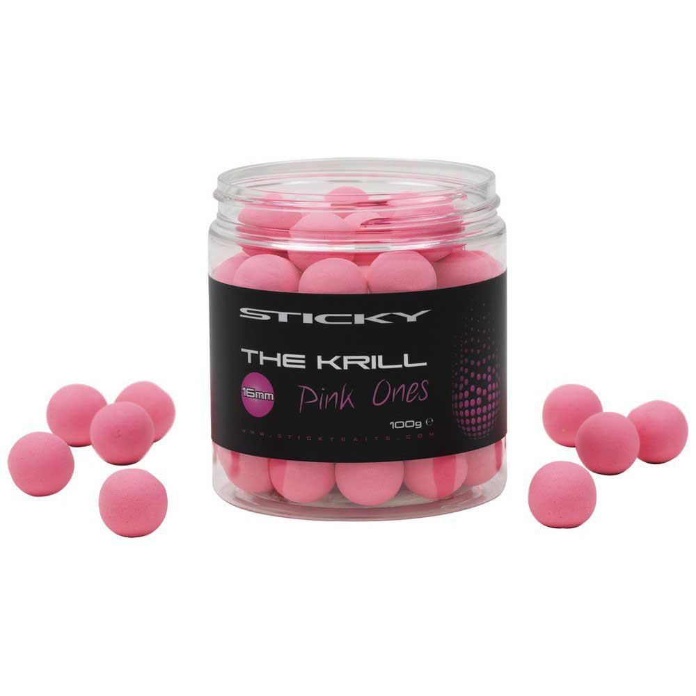 Sticky baits KPK14 The Krill Pink Ones 100g Всплывающие окна Бесцветный Pink 14 mm