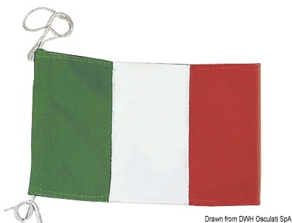 Купить Флаг Вежливости Итальянский из полиэфирного флагдука 20 х 30 см, Osculati 35.453.00 7ft.ru в интернет магазине Семь Футов