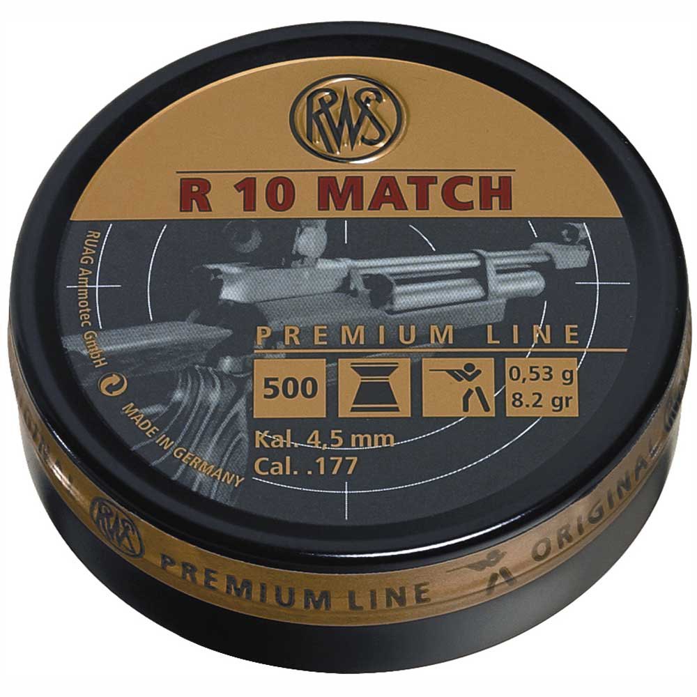 Rws 132300103 R 10 Match Riflle Metal Can 500 Units Серый  Grey 4.5 mm 