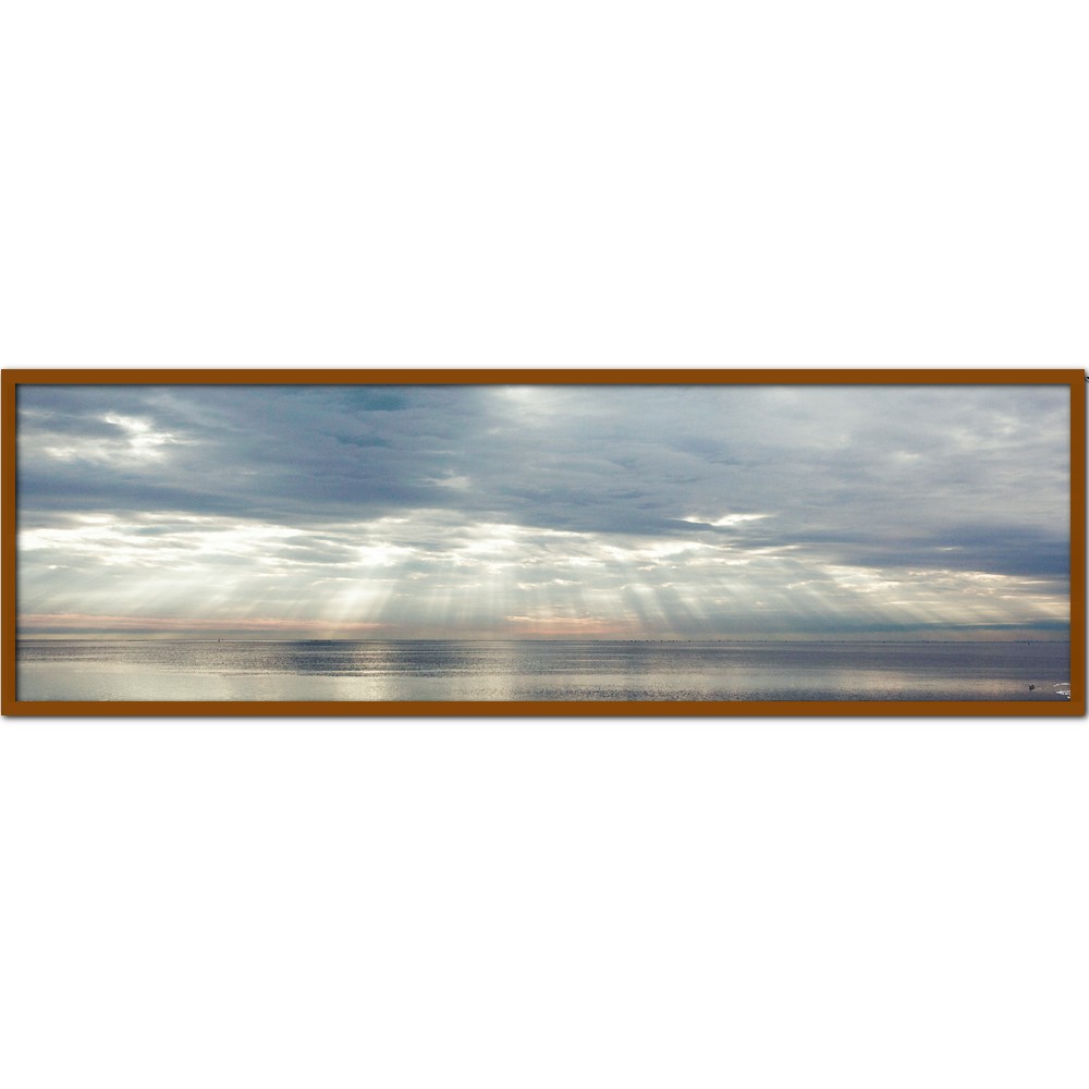 Постер Морской свет "Lumiere de Mer" Филиппа Плиссона Art Boat/OE 339.01.772M 33x95см в коричневой рамке