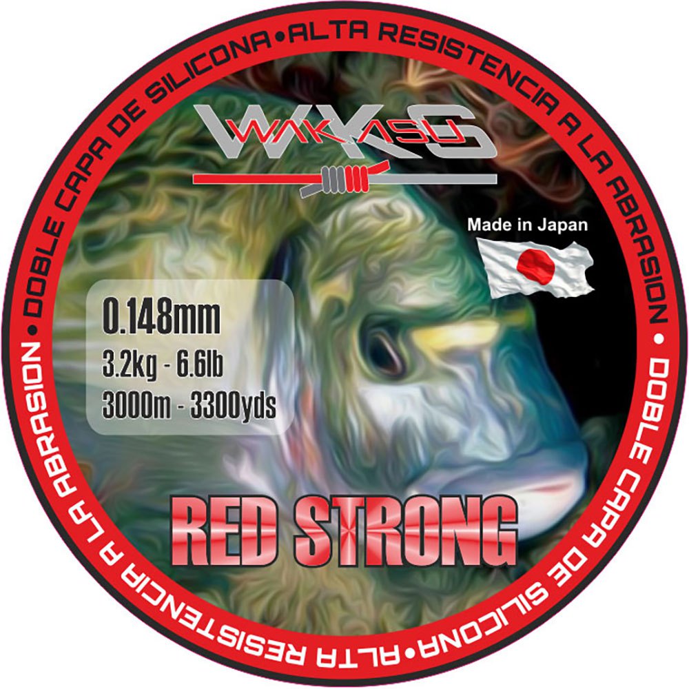 Wakasu 48280714 Монофиламент 3000 m Красный  Red 0.148 mm 