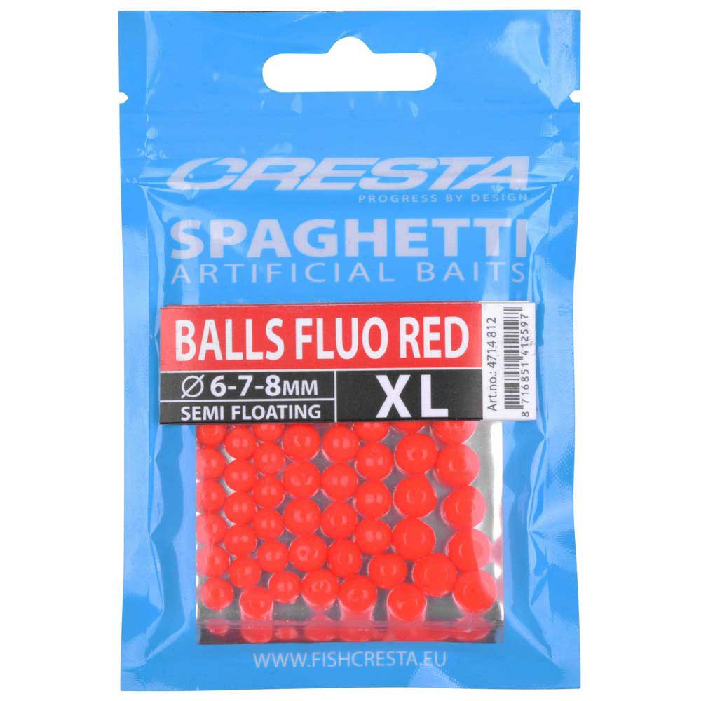 Cresta 4714-812 Spaghetti Balls Искусственные наживки XL Красный Fluo Red
